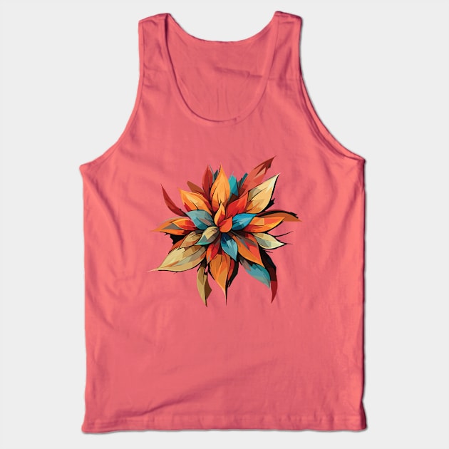 abstract colorful flower Tank Top by Stawi's Design Factory